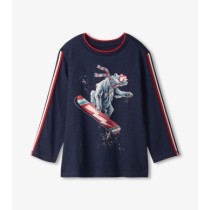 Hatley Snowboarding Bear Long Sleeve T-Shirt